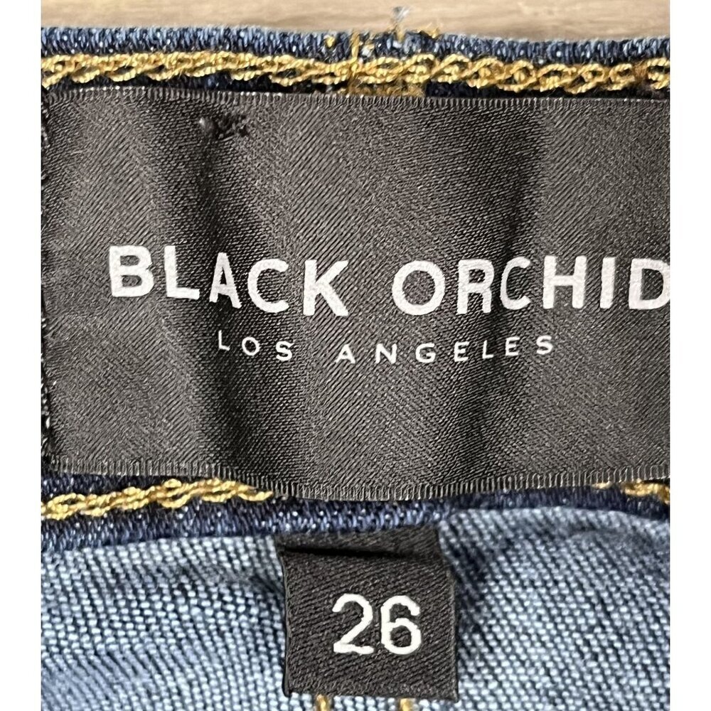 Black Orchid Los Angeles Jude Crop Dark Wash Skinny Jeans Size 26‎ - Picture 3 of 7